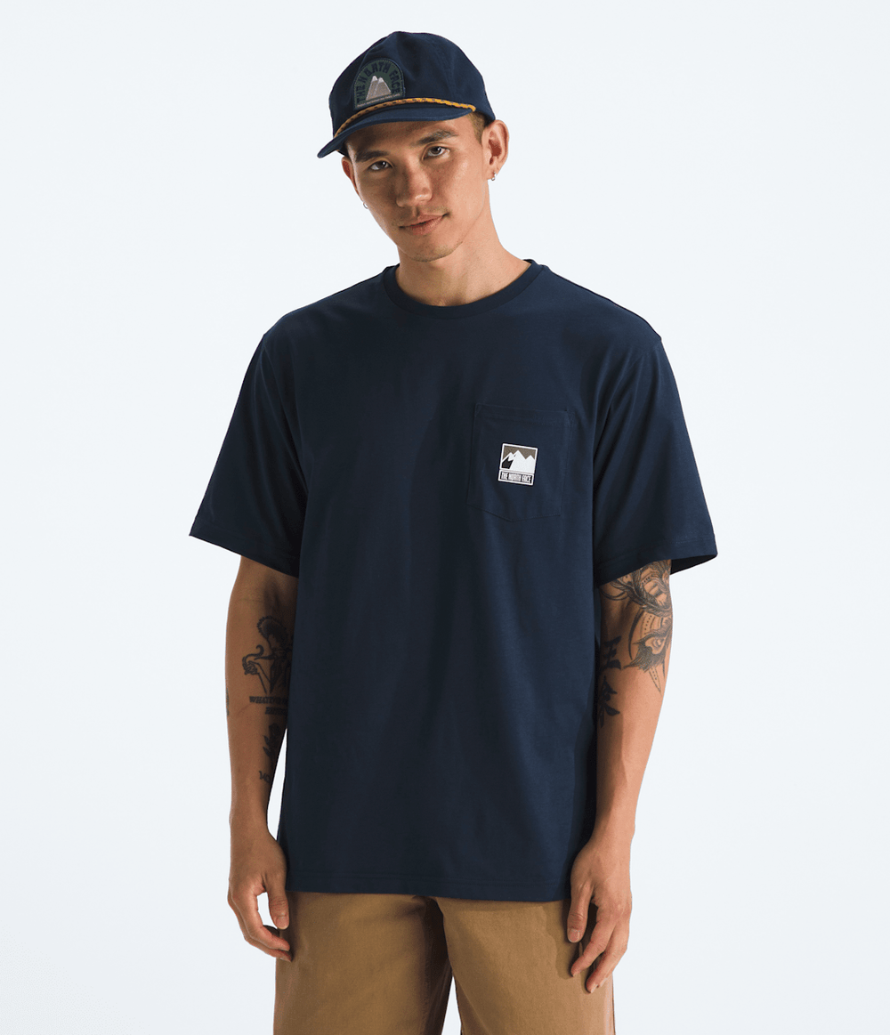 Men's Mountain Logo Relaxed Pocket Tee Summit Navy