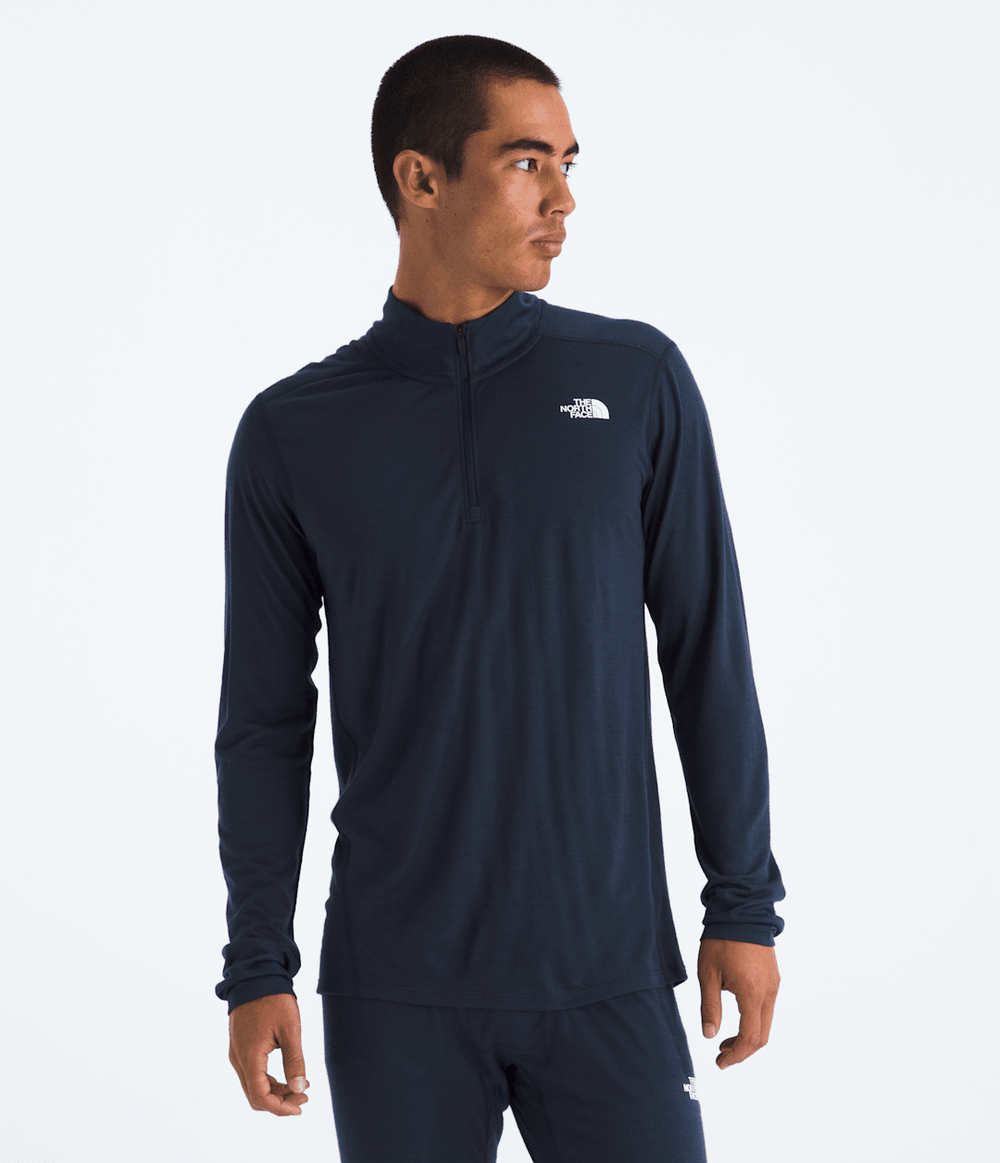 TNF X Smartwool Men’s Merino Blend 150 Long-Sleeve ¼-Zip Deep Navy