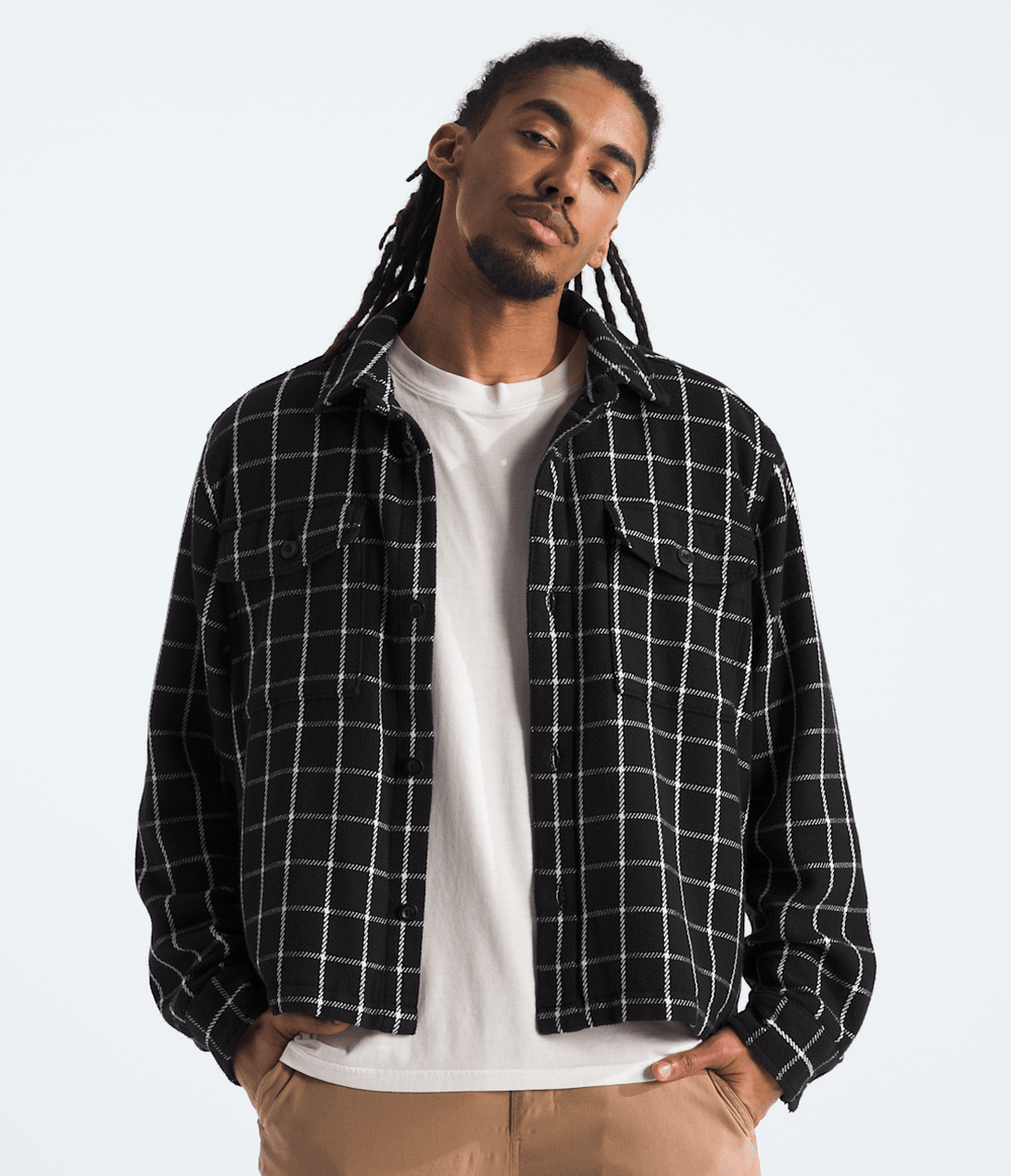 Men’s Valley Twill Utility Shacket TNF Black Grid