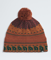 Cabin Ski Tuke Burnt Umber Jacquard/Pom