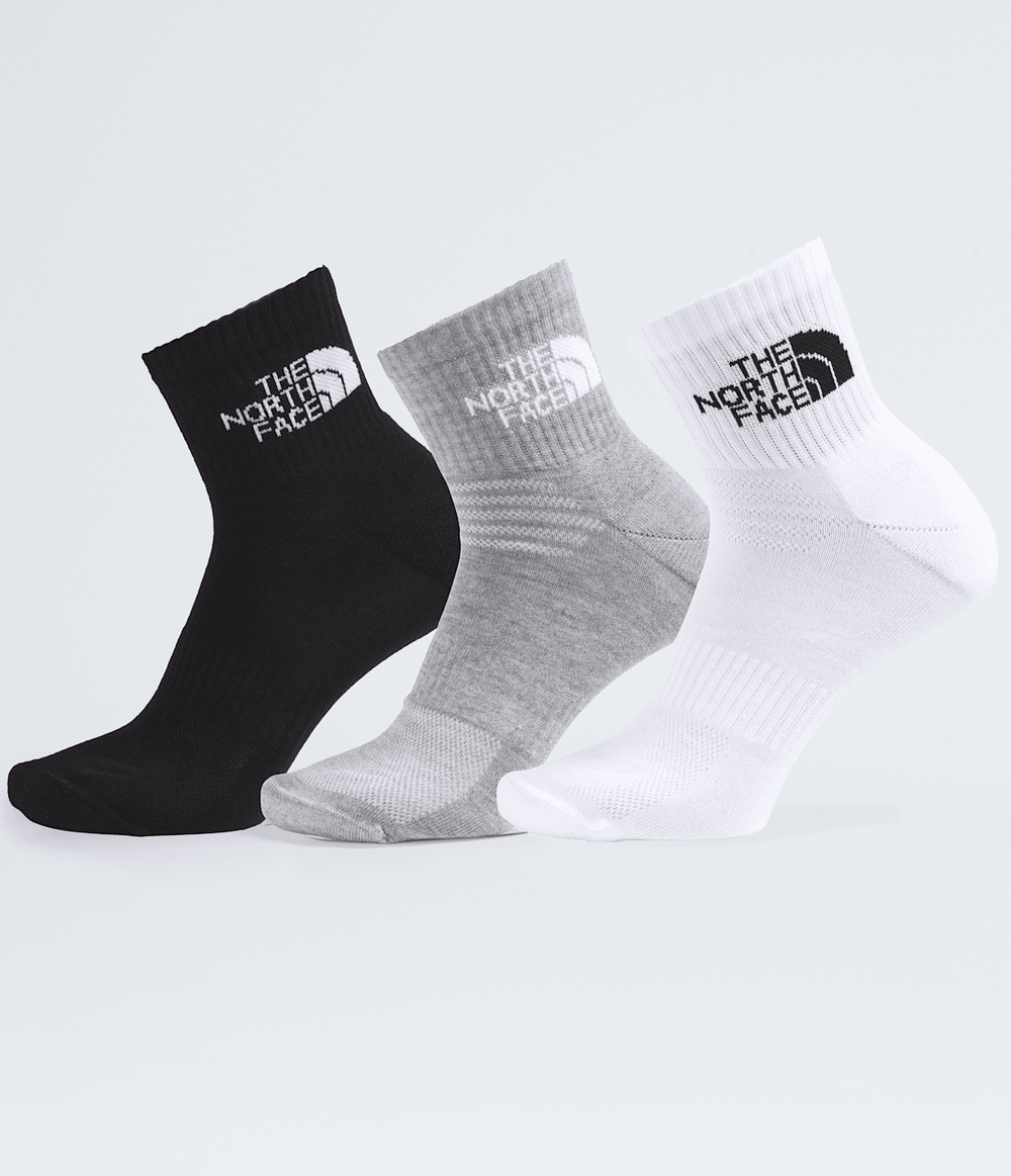 Multisport Cush Quarter Socks—3P Black/Assorted