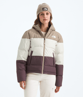 Women’s Frost Fall Hooded Jacket Mushroom Grey/White Dune