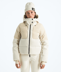 Women’s Cold Spell Corduroy Cropped Down Jacket Gravel/White Dune