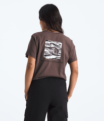 Women's NSE Box Edge Of Light Infill Relaxed Tee Tawny Quartz/TNF Black Edge Of Light Print