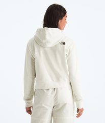 Women's Essential Cropped Hoodie White Dune