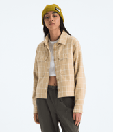 Women’s Valley Flannel Shirt—Plaid Khaki Stone Grid Large Plaid