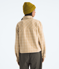 Women’s Valley Flannel Shirt—Plaid Khaki Stone Grid Large Plaid