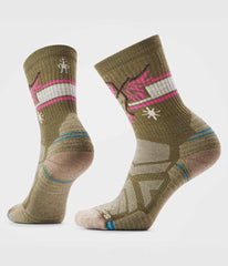 TNF X Smartwool Women's HIKE Light Cushion Hoo Who Crew Socks Taupe Grey - Light Taupe