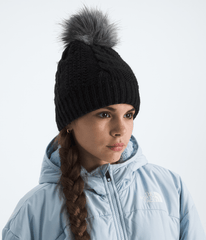 Kids’ Lined Oh Mega Fur Pom Beanie TNF Black