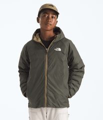 Boys’ Reversible Perrito Hooded Jacket Cedar/New Taupe Green