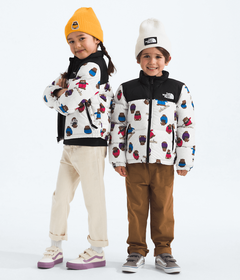 Kids’ 1996 Retro Nuptse Jacket—Print Nuptse Bears Print TNF White