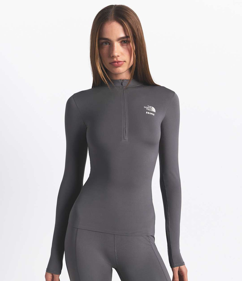 The North Face X SKIMS Women's Refina Long Sleeve Top Sk Gunmetal