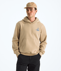Unisex Mountain Celebration Relaxed Hoodie—Graphic Khaki Stone