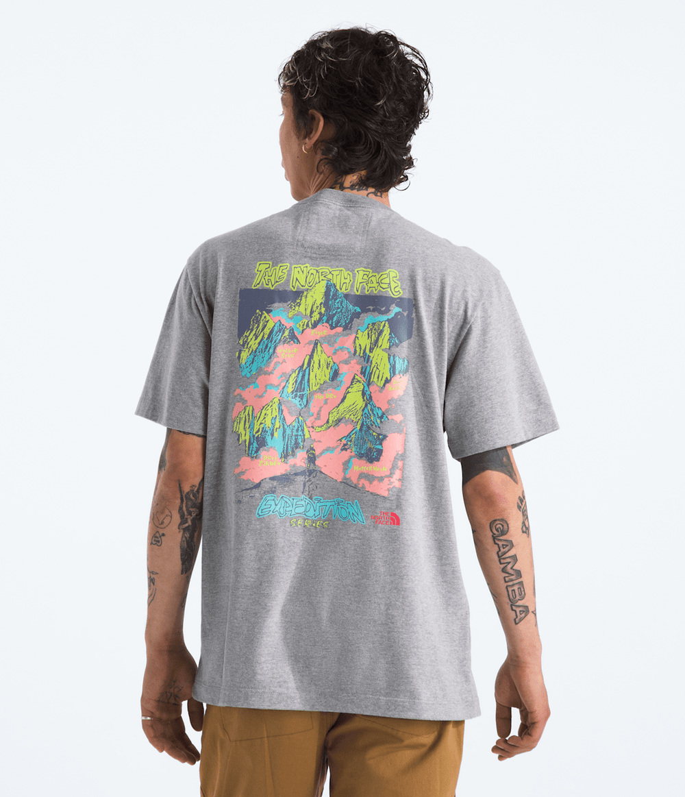 Men’s TNF™ Essential Expedition Series Short-Sleeve Tee—Graphic TNF Pale Grey Heather