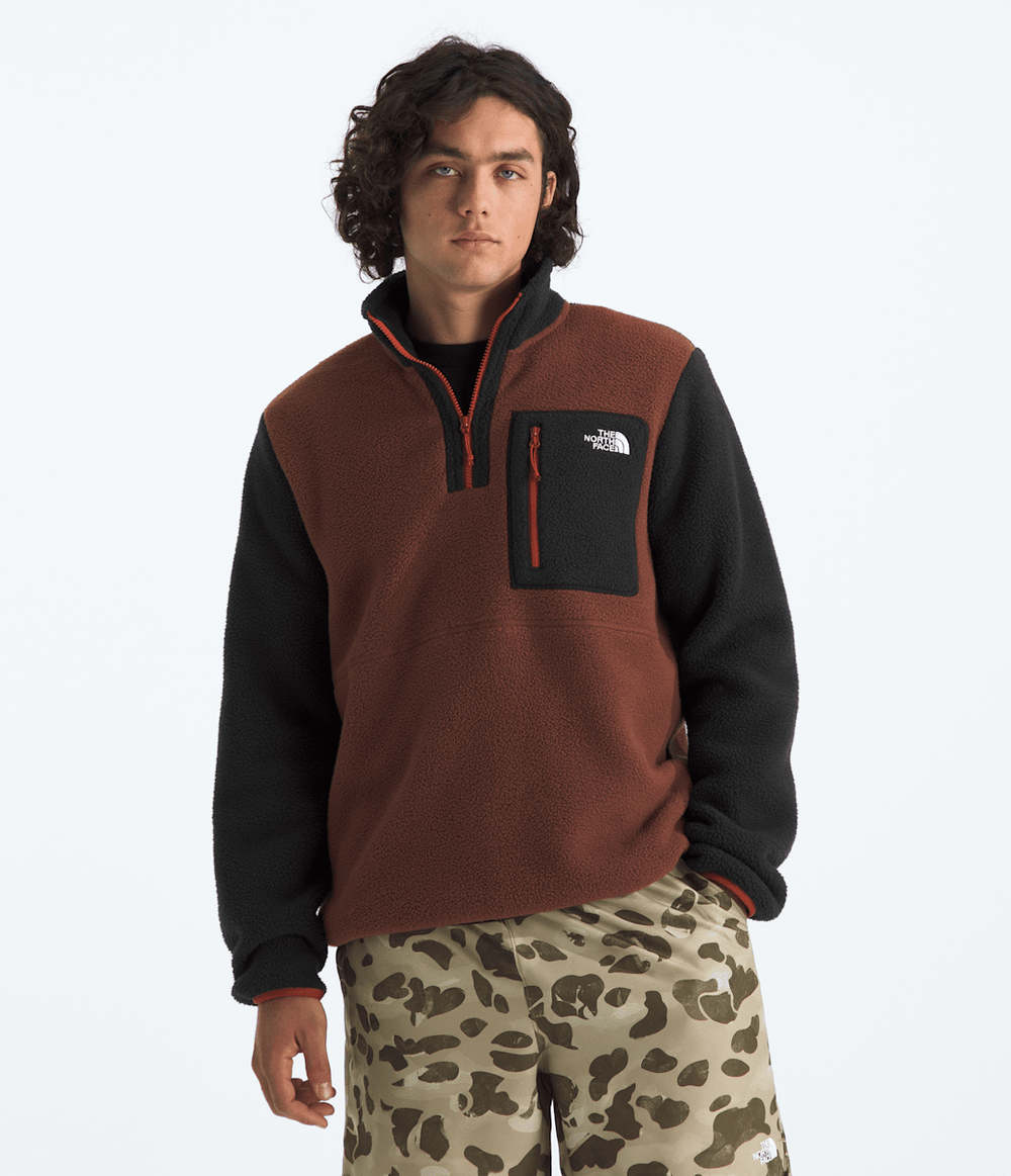 Men’s Yumiori ¼-Zip Jacket Ember Soil-Tnf Black-Iron Clay