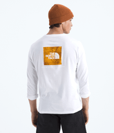 Men’s Evolution Regenerative Ink Box NSE Long-Sleeve Tee—Graphic White Dune/Summit Gold Regenerative Ink Print