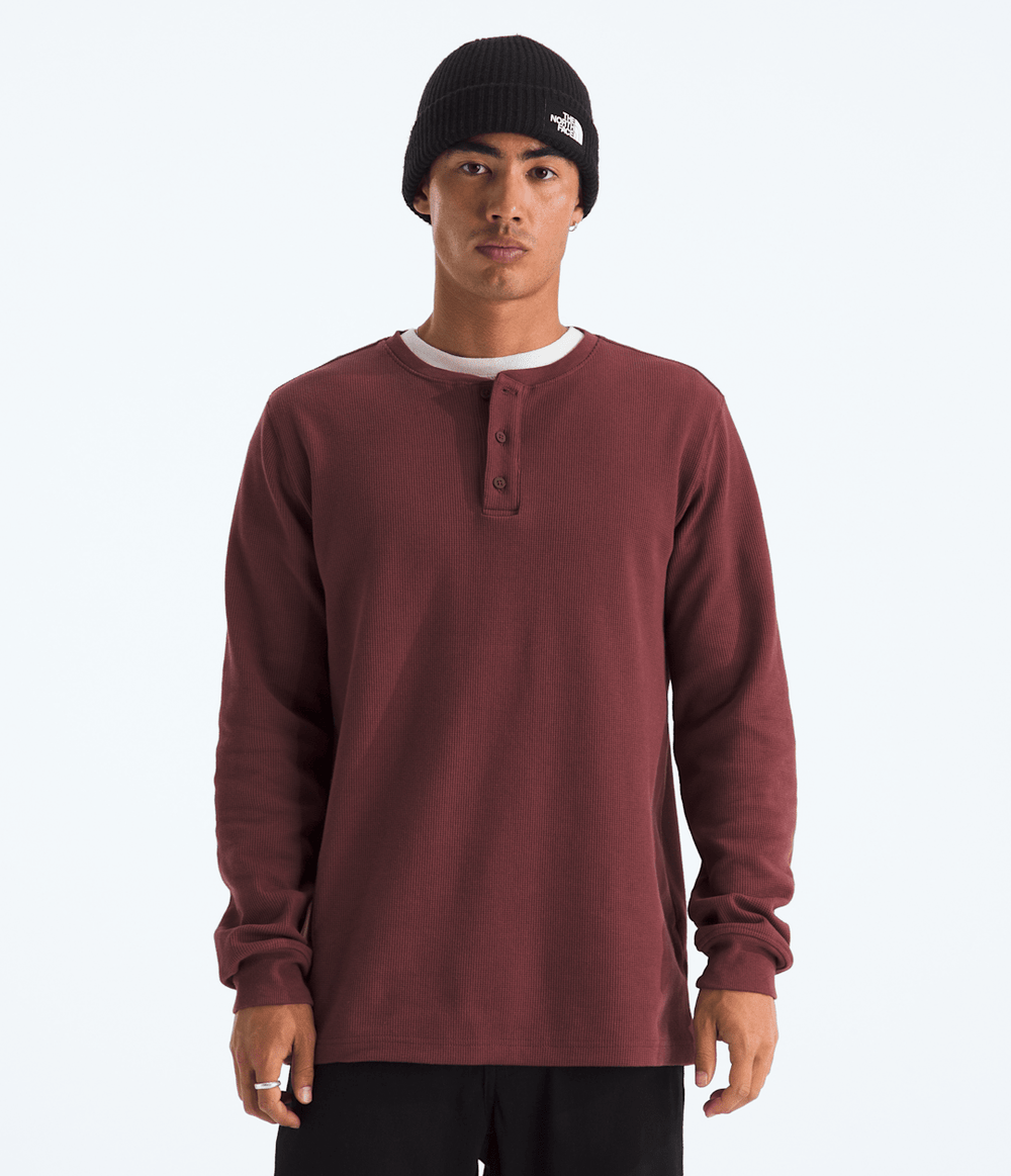 Men’s Waffle Long-Sleeve Henley Sumac