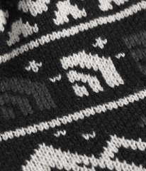 Cabin Ski Tuke TNF Black Jacquard/Pom