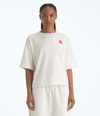 Women’s TNF™ Red Box Short-Sleeve Boxy Tee White Dune