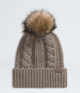 Women’s Oh Mega Fur Pom Beanie Mocha Brown