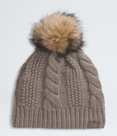 Women’s Oh Mega Fur Pom Lined Beanie Mocha Brown