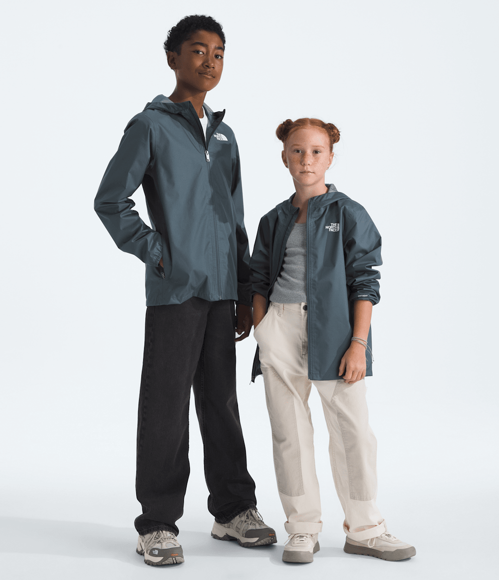 Boys’ & Girls’ Zipline Rain Jacket Granite Grey