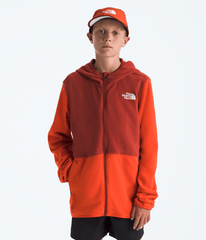 Boys’ & Girls’ Glacier Full-Zip Hoodie Lava Red/Iron Clay