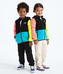 Kids’ Glacier Full-Zip Hoodie Tnf Black-Meridian Blue-Fizz Lime-Coral Crush