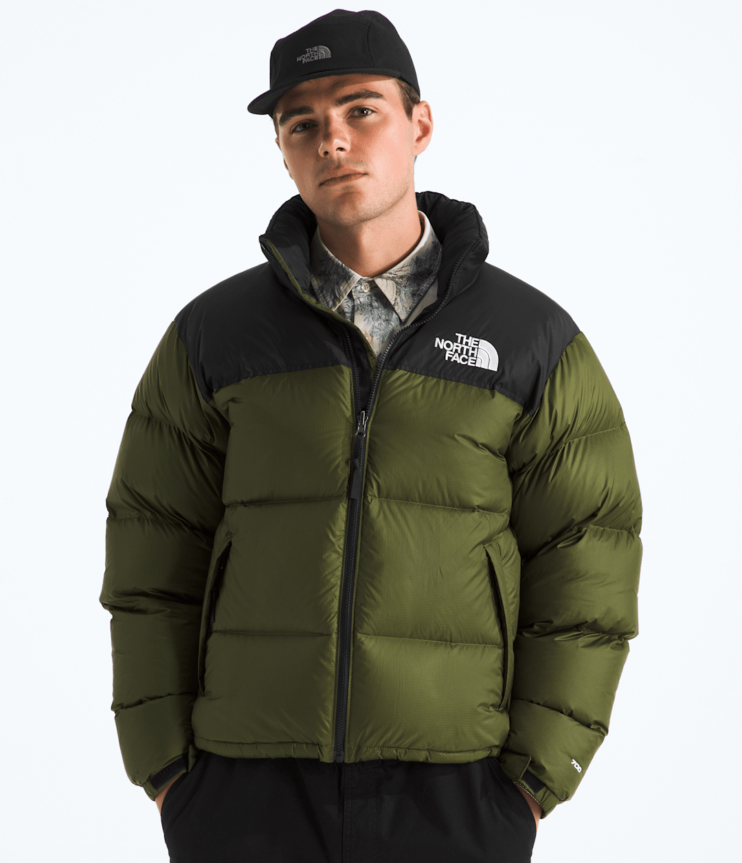 Men’s 1996 Retro Nuptse Jacket Woodland Green-Tnf Black