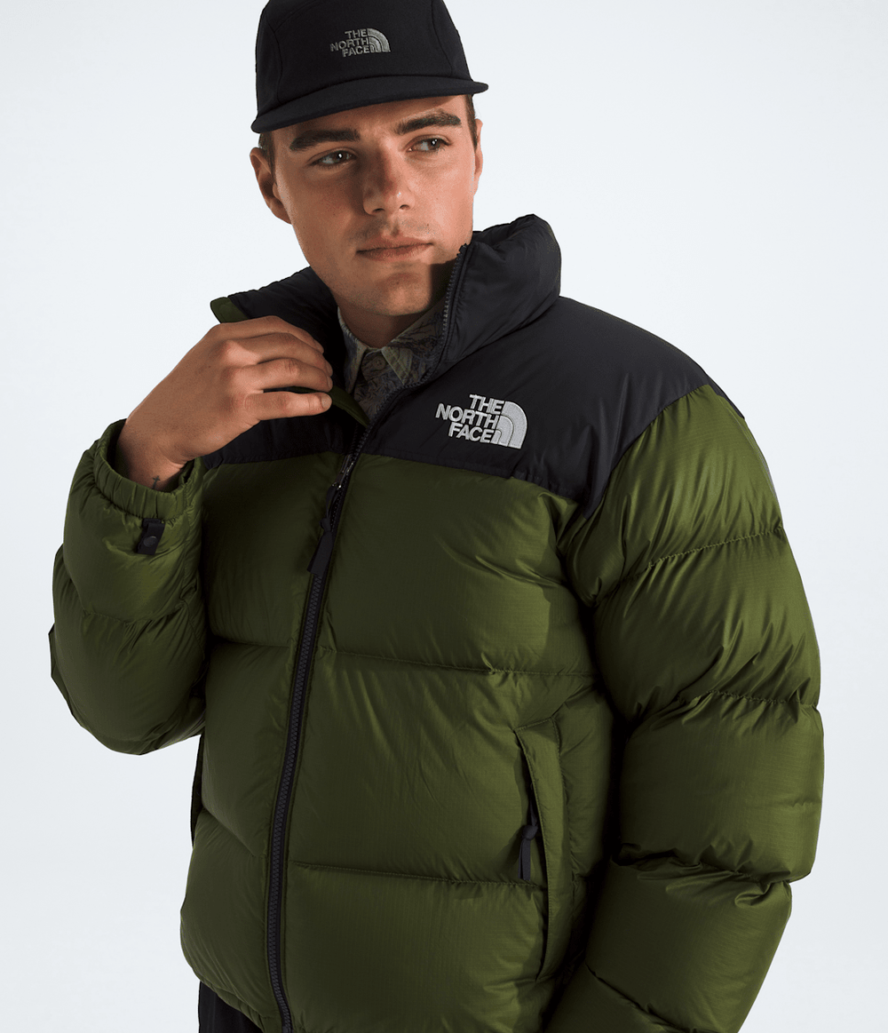 Men’s 1996 Retro Nuptse Jacket Woodland Green-Tnf Black