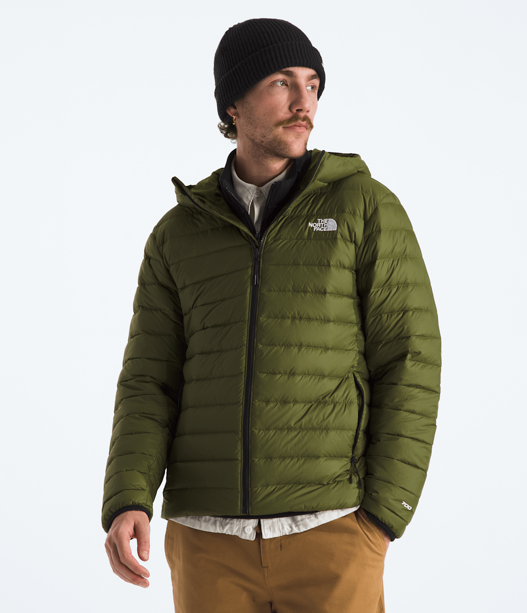 Men’s Classic Down Hooded Jacket Woodland Green