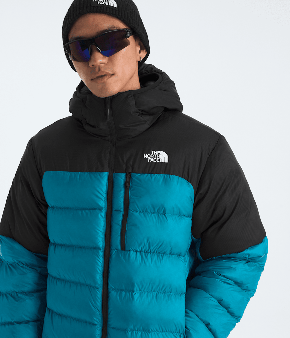 Men’s Kalix Down Hoodie Dusk Blue/TNF Black