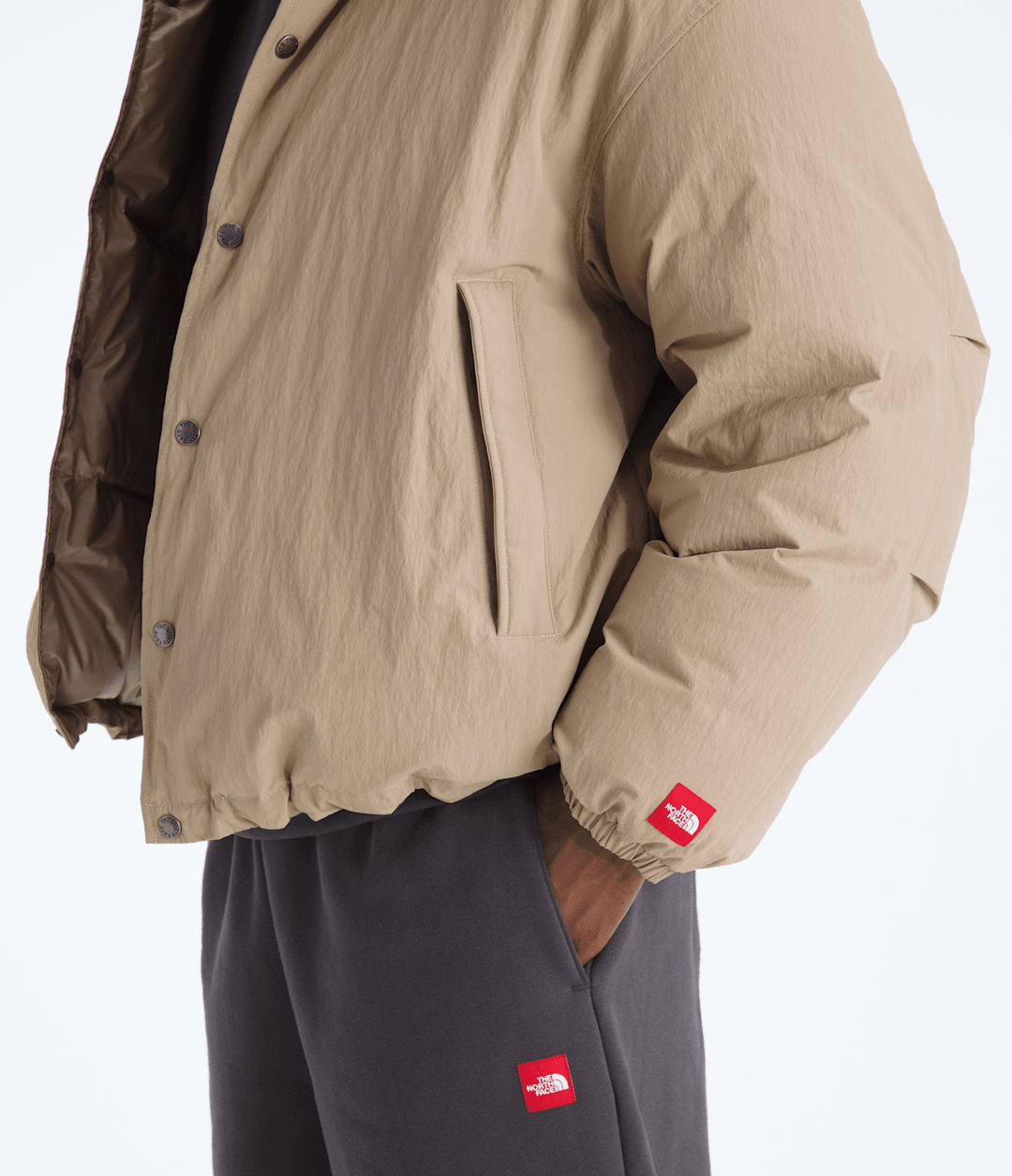 TNF™ Red Box Down Jacket Mushroom Grey