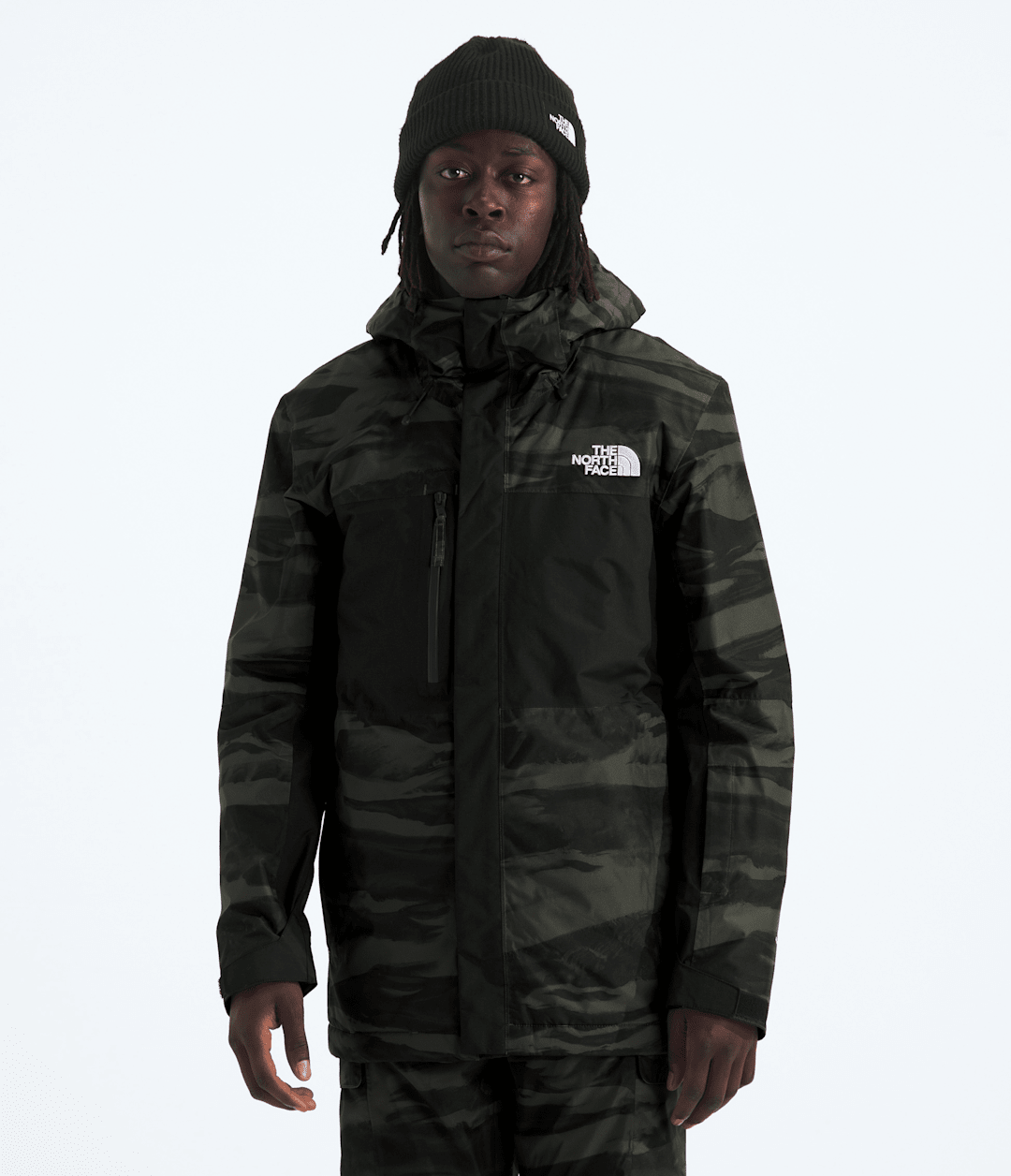 Men’s Freedom Insulated Jacket—Print New Taupe Green Edge Of Light Print/TNF Black