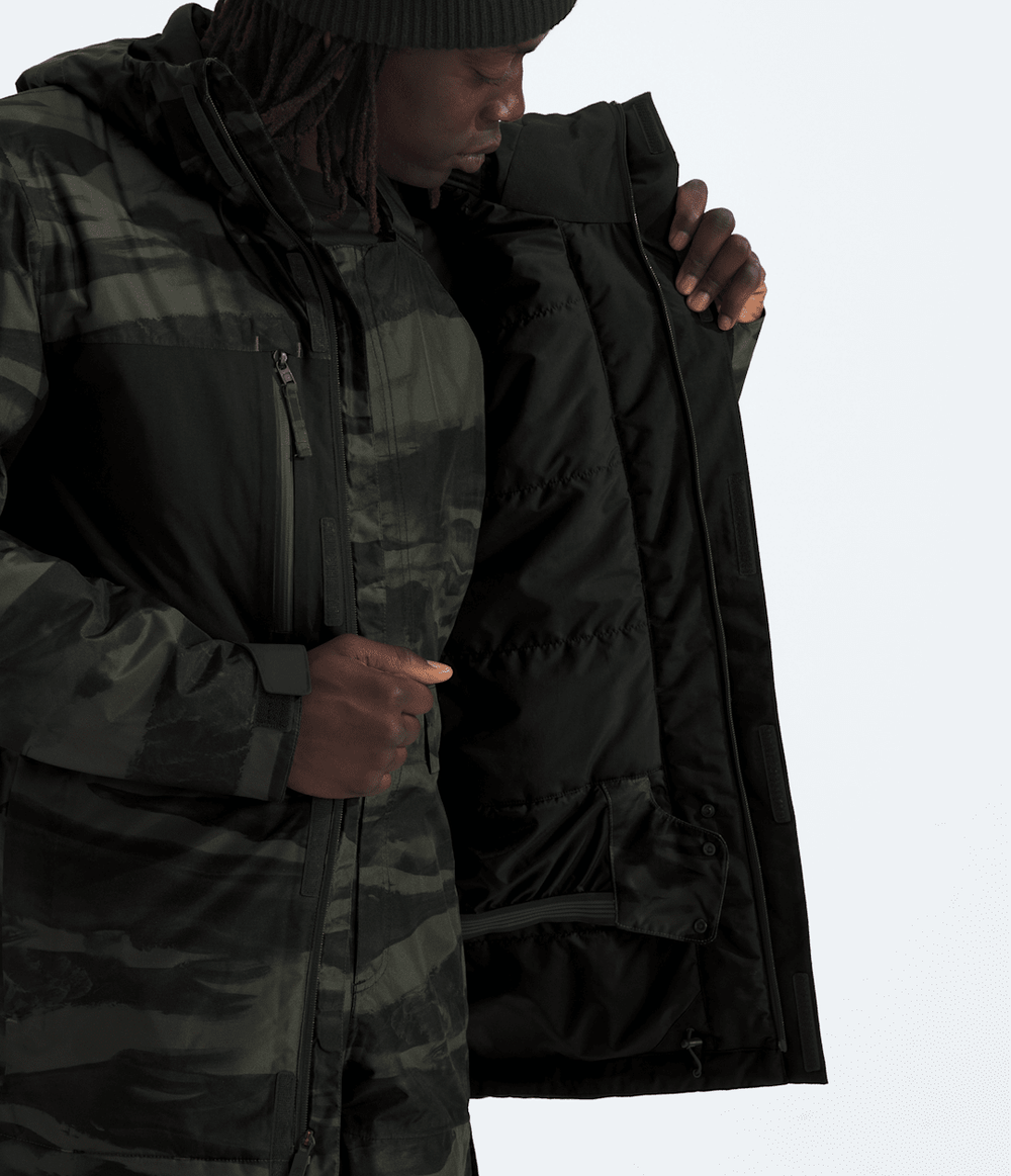 Men’s Freedom Insulated Jacket—Print New Taupe Green Edge Of Light Print/TNF Black