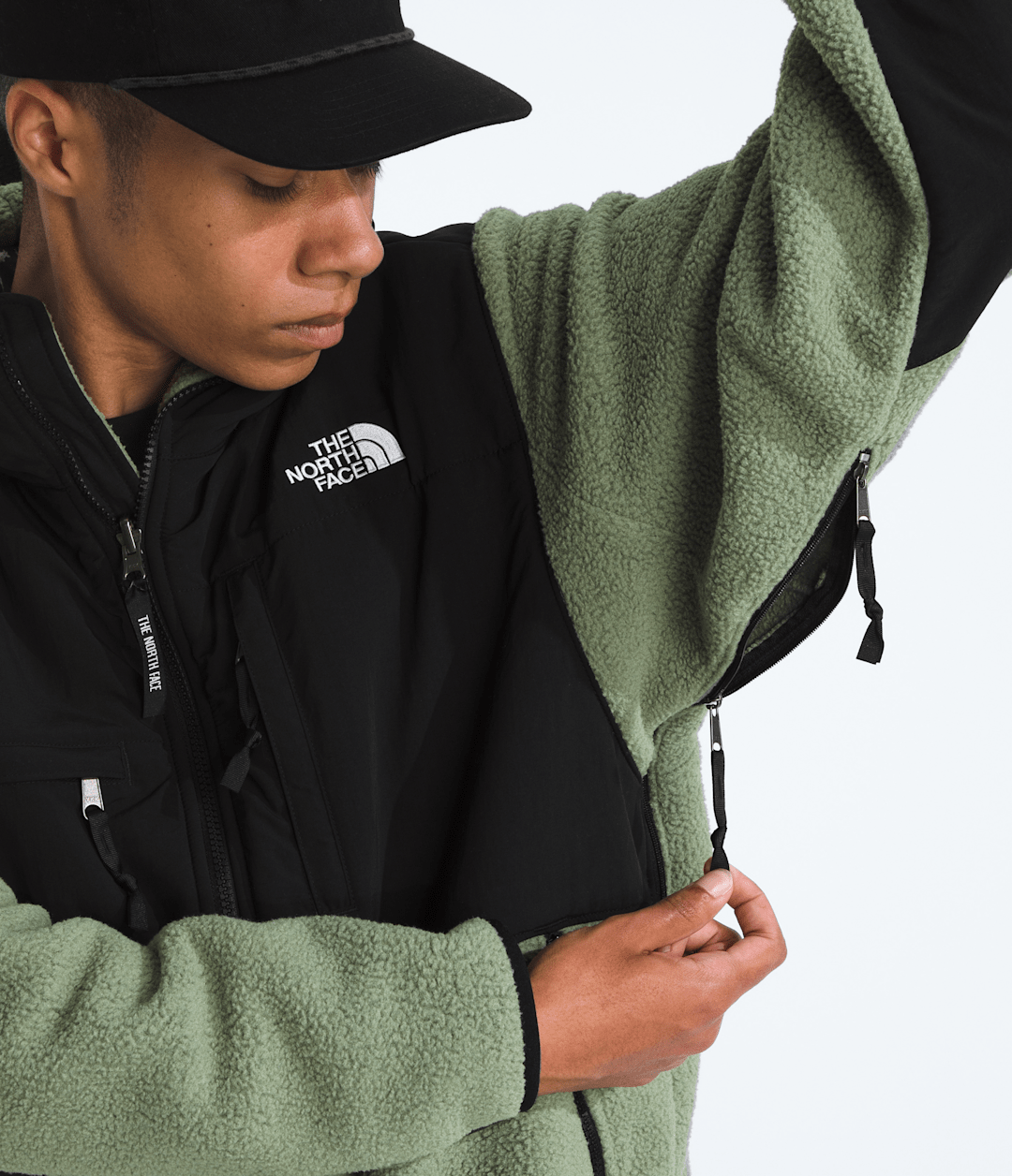 Men’s Retro Denali Hoodie Bark Mist/TNF Black