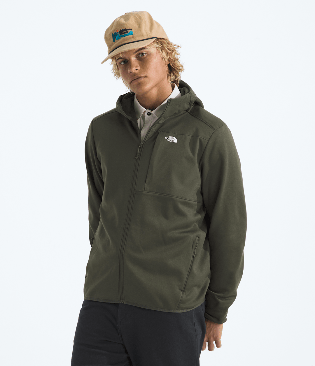 Men’s TNF™ Performance Fleece Full-Zip Hoodie New Taupe Green