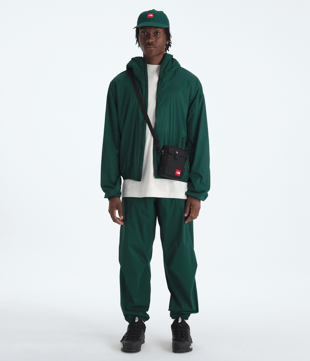 Men’s TNF™ Red Box Packable Hooded Wind Jacket Hunter Green