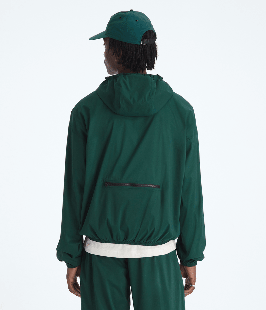 Men’s TNF™ Red Box Packable Hooded Wind Jacket Hunter Green