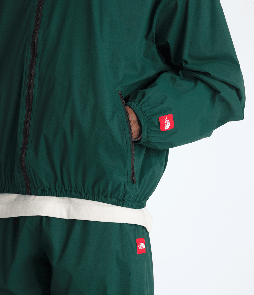 Men’s TNF™ Red Box Packable Hooded Wind Jacket Hunter Green