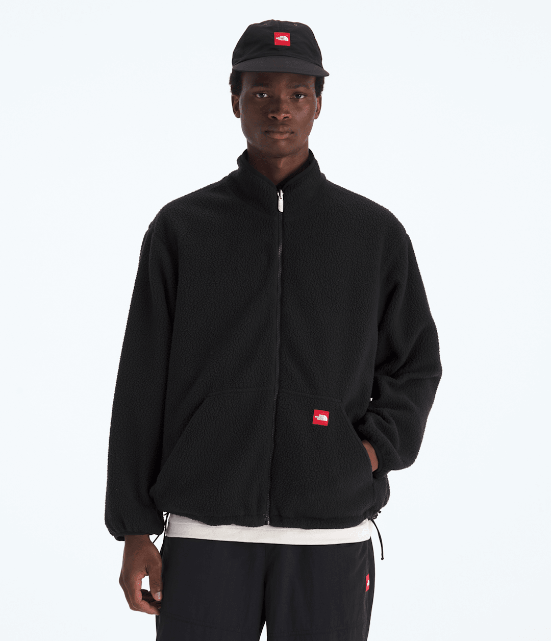 Men’s TNF™ Red Box Reversible Fleece Jacket Mushroom Grey/TNF Black