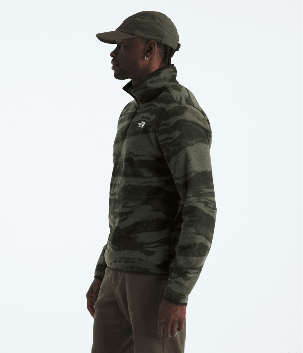 Men’s Glacier Fleece ¼-Zip—Print New Taupe Green Edge Of Light Print