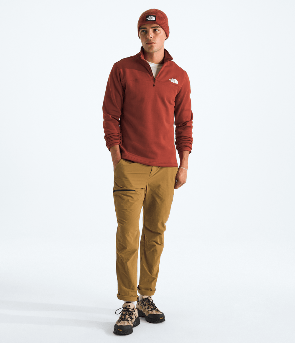 Men’s Cedar Trail Grid Fleece ¼-Zip Iron Clay