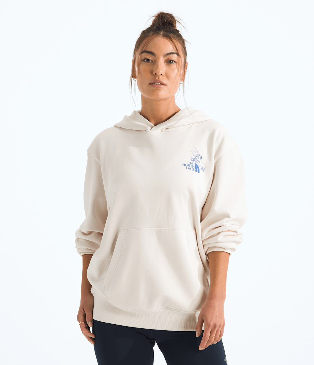 Unisex Mountain Celebration Relaxed Hoodie—Graphic White Dune