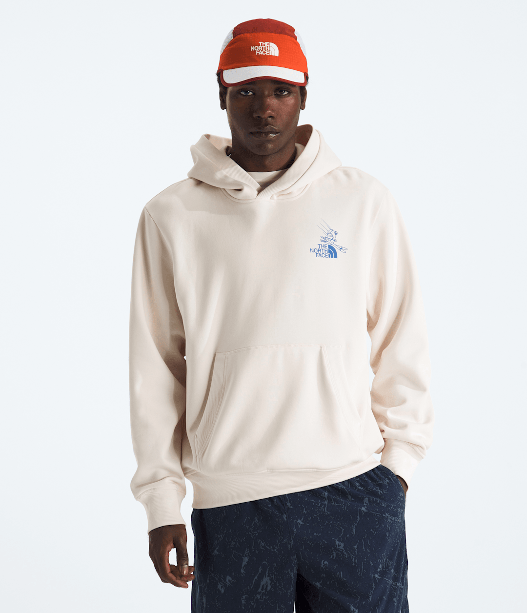 Unisex Mountain Celebration Relaxed Hoodie—Graphic White Dune