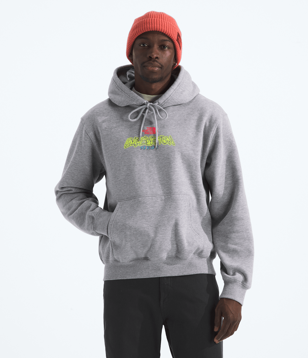 Men’s TNF™ Essential Expedition Series Hoodie—Graphic TNF Pale Grey Heather