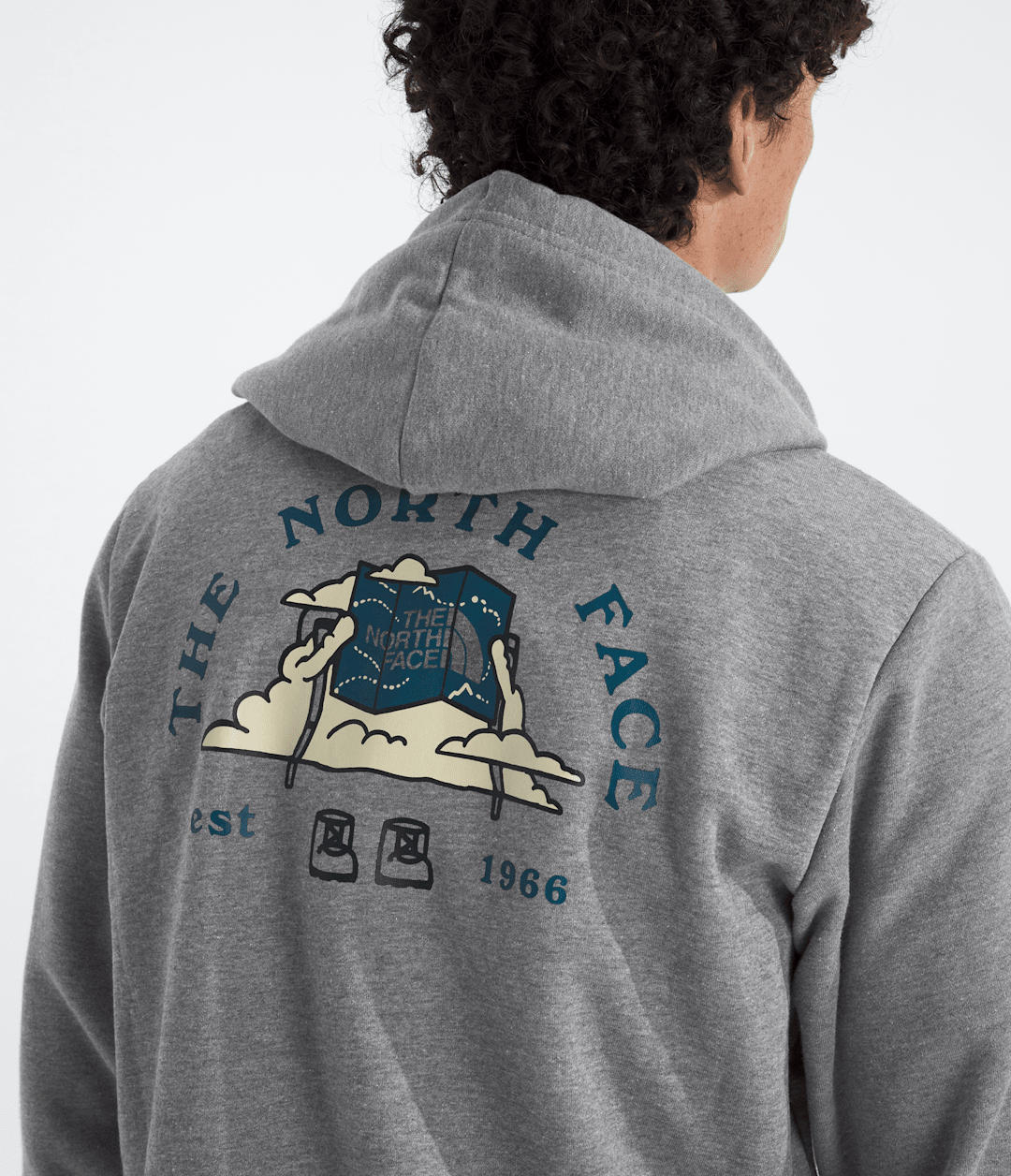 Men’s Evolution Travel-Cloud Hoodie—Graphic TNF Mid Grey Heather