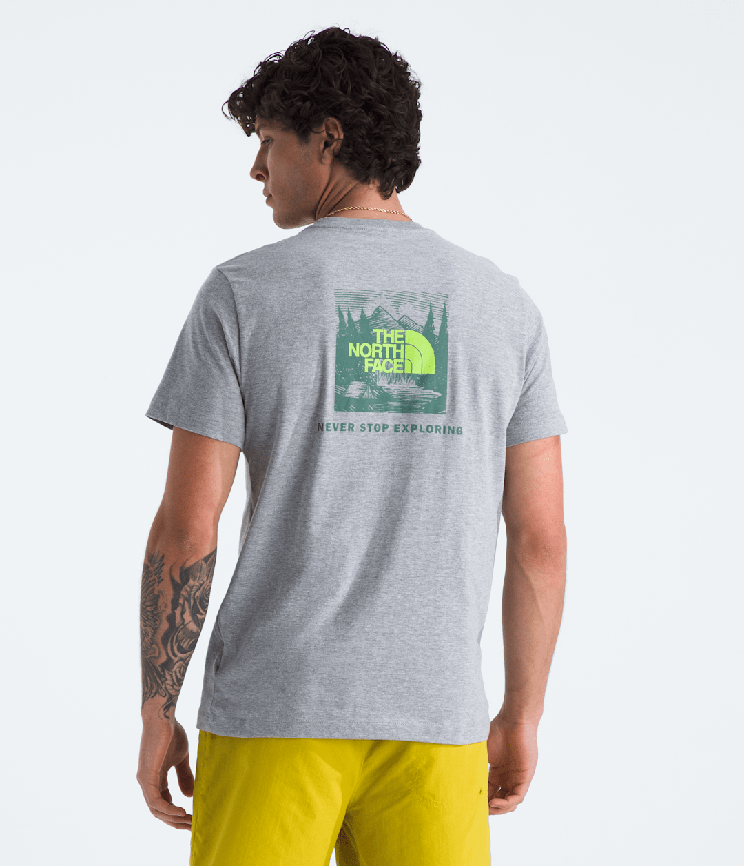 Men's Short Sleeve Core Celebration Box NSE Tee TNF Pale Grey Heather