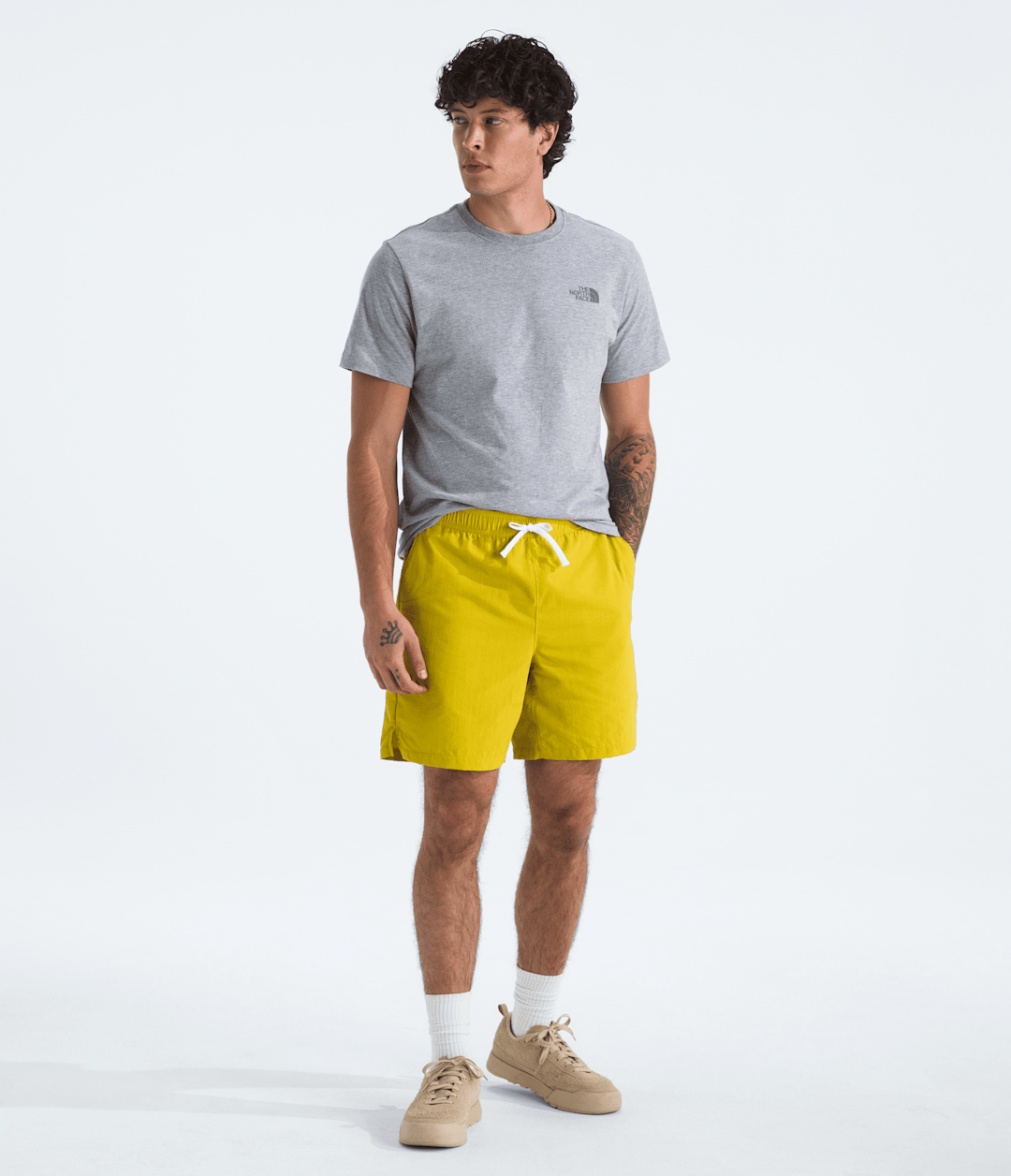 Men's Short Sleeve Core Celebration Box NSE Tee TNF Pale Grey Heather