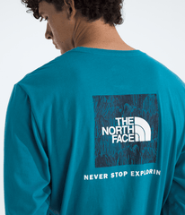 Men’s Evolution Regenerative Ink Box NSE Long-Sleeve Tee—Graphic Dusk Blue/Summit Navy Regenerative Ink Print